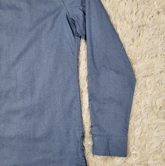Lululemon Commission Long Sleeve Button Up Shirt Men's 2XL Blue Stretch Casual - Picture 12 of 15